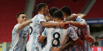 El grito de gol de la Selección Argentina frente a Uruguay.