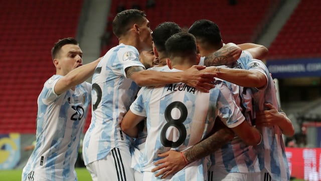 El grito de gol de la Selección Argentina frente a Uruguay.