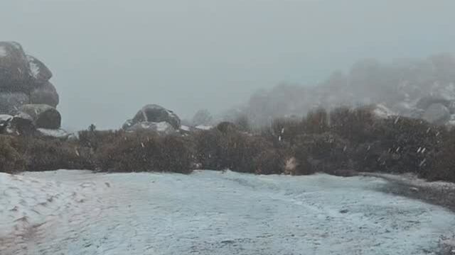 Los videos con la nieve en las Altas Cumbres de Córdoba este martes 19 de agosto.