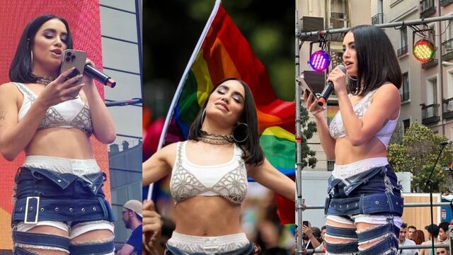 Lali en la marcha del orgullo de Madrid