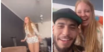 La joven salió corriendo cuando el "Barba" la filmó en vivo. (Foto: Captura de El Show del Lagarto)