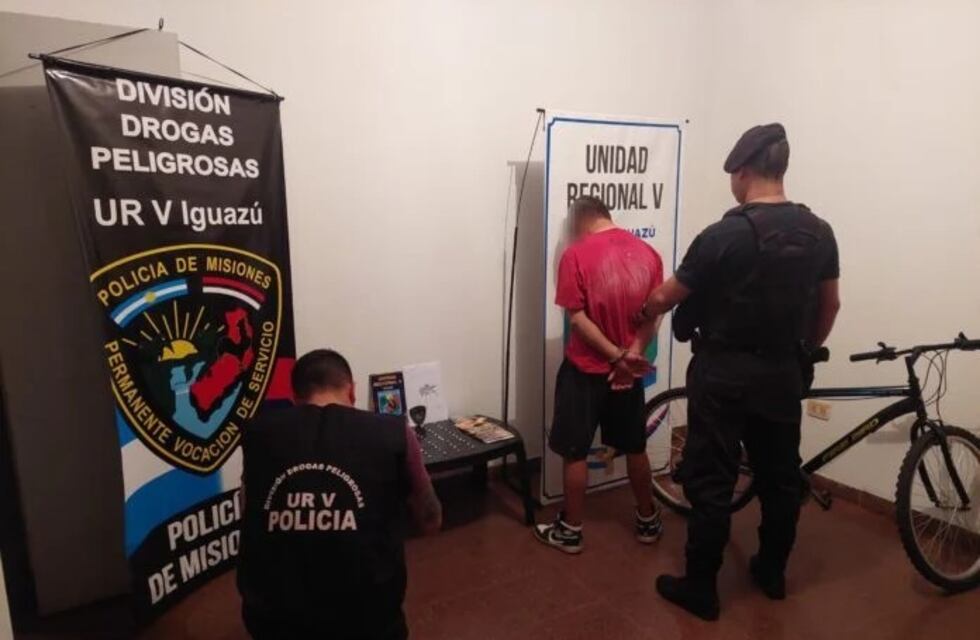 Detienen en Puerto Iguazú a un ciclista con droga fraccionada