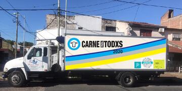 A partir de mañana los camiones frigoríficos recorrerán primero las calles bonaerenses y luego por las ciudades del interior del país ofreciendo cortes a precios más baratos. Gentileza Mitre