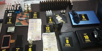 En los domicilios se secuestraron cientos de aceites cannábicos.