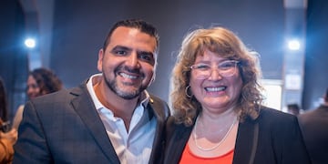 Diputada Carolina Yutrovic junto al intendente de Ushuaia, Walter Vuoto.