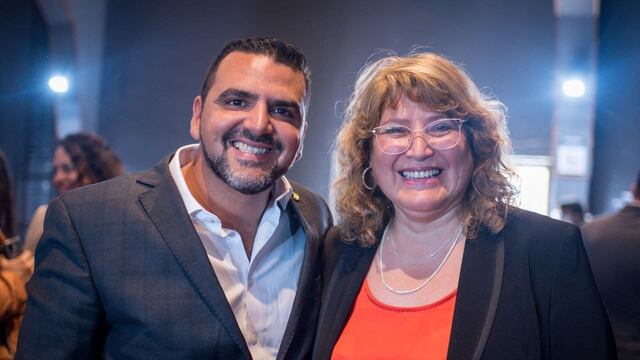 Diputada Carolina Yutrovic junto al intendente de Ushuaia, Walter Vuoto.