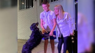 Negrita, la perra que terminó la primaria en Córdoba.