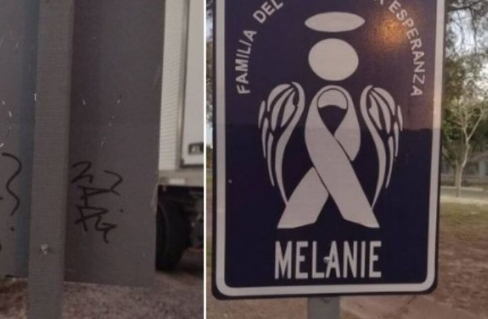 Dolor en familiares de una víctima de accidente de tránsito por la vandalización de un cartel homenaje