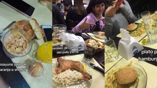 Se fueron de viaje de egresados a San Clemente y mostró todas las comidas del hotel