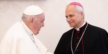 Los dos Papas, juntos.