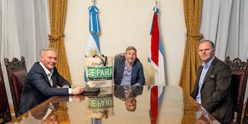 Reunión de trabajo entre Frigerio y el intendente de Valle María.