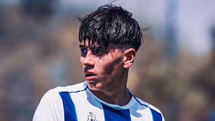 Giovanni Baroni, el adolescente que hizo historia en Talleres este viernes 23 de enero. (Prensa)