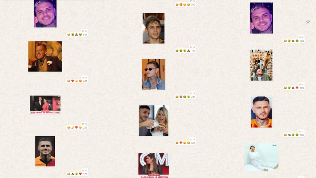 Los stickers de Wanda Nara. (Captura)