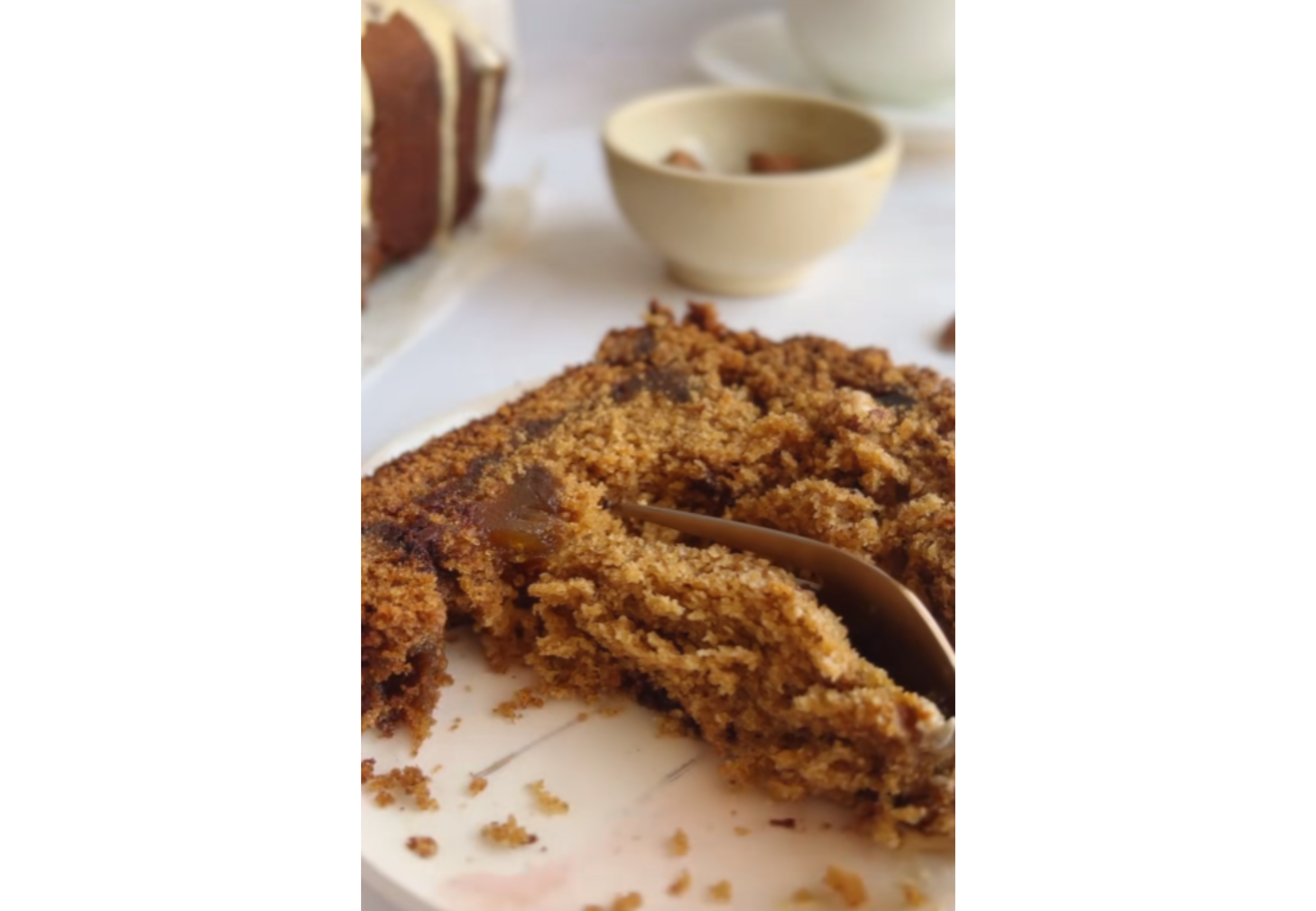 Así de húmedo queda el budín.