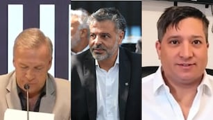 Andrés Fassi, Román Huespe y Andrés Gruppi. Los tres candidatos a presidente de Talleres.