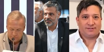 Andrés Fassi, Román Huespe y Andrés Gruppi. Los tres candidatos a presidente de Talleres.
