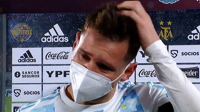 El llanto de Messi que conmovió a todos. (Captura de TV)
