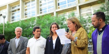 Realizaron una plaza en honor a Catalina Gutiérrez en la Facultad de Arquitectura de la UNC. (Javier Ferreyra / La Voz)