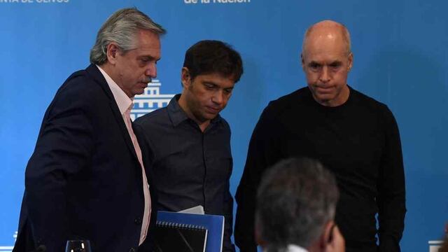 Fernández, Kicillof y Larreta (Archivo).