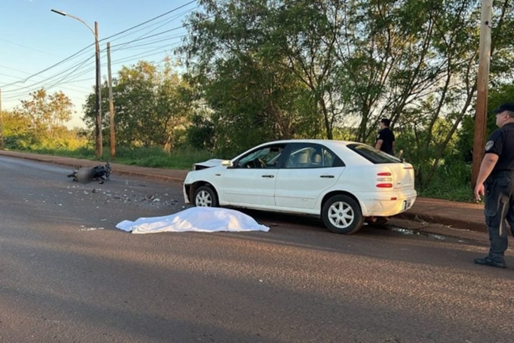 Posadas: murió un motociclista en un choque frontal sobre la avenida Cabo de Hornos.