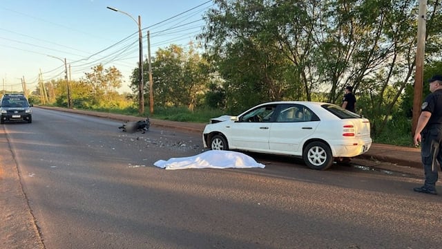 Posadas: murió un motociclista en un choque frontal sobre la avenida Cabo de Hornos.