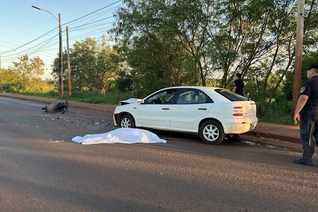 Posadas: murió un motociclista en un choque frontal sobre la avenida Cabo de Hornos.