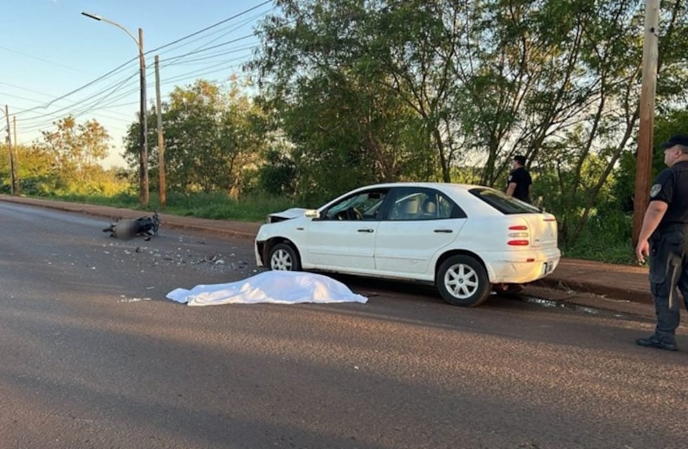 Posadas: murió un motociclista en un choque frontal sobre la avenida Cabo de Hornos