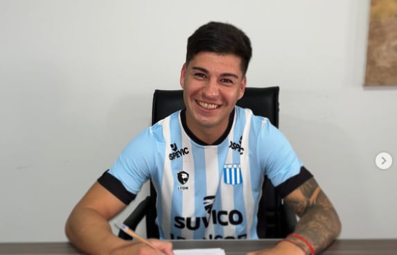 Elías Calderón fue presentado por Racing. (Prensa).