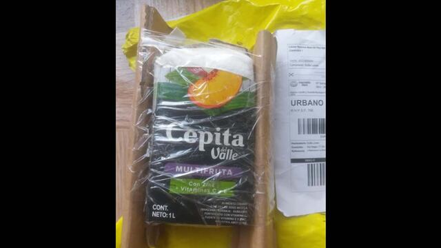 Analía recibió una caja de jugo en lugar del celular que había comprado