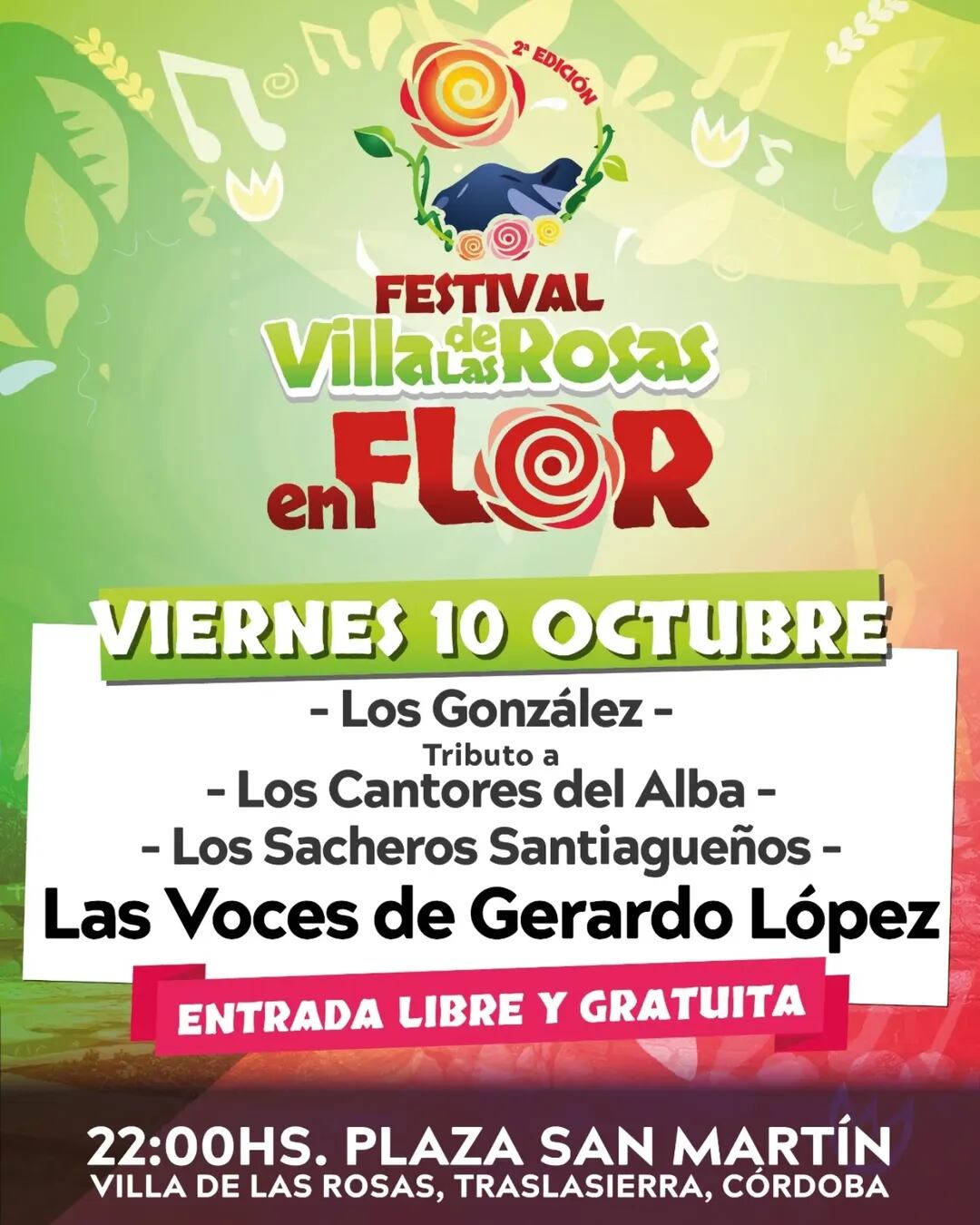 Festival Villa de Las Rosas en Flor celebra su segunda edición este viernes 10 y sábado 11 de octubre.