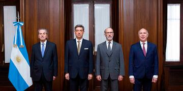 Los ministros de la Corte Suprema de Justicia Maqueda, Rosatti, Rosenkrantz y Lorenzetti.