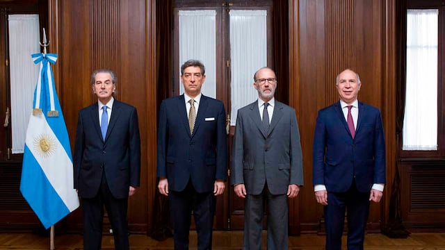 Los ministros de la Corte Suprema de Justicia Maqueda, Rosatti, Rosenkrantz y Lorenzetti.