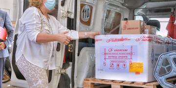 La ministra de Salud, Sonia Martorano, destacó que ya hay más de un millón de personas con una dosis aplicada. (@minsaludsantafe)