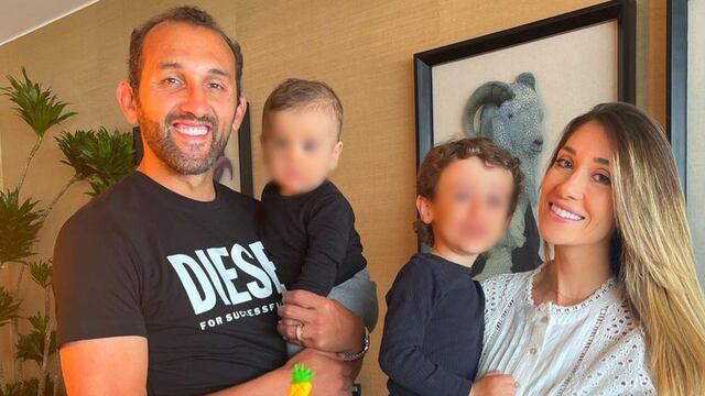 Hernán Barcos y su familia. Le regalaron un departamento a la niñera.