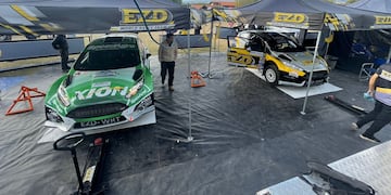 Los autos de Nico Díaz y Juan Carlos Alonso (EZD World Rally Team), listos para el Rally Argentina 2022.