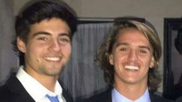 Joaquín “Jojo” Alimonda (izq) falleció en el accidente, y Joaquín Duhalde Bisi (der) conducía el auto (Foto: Instagram)