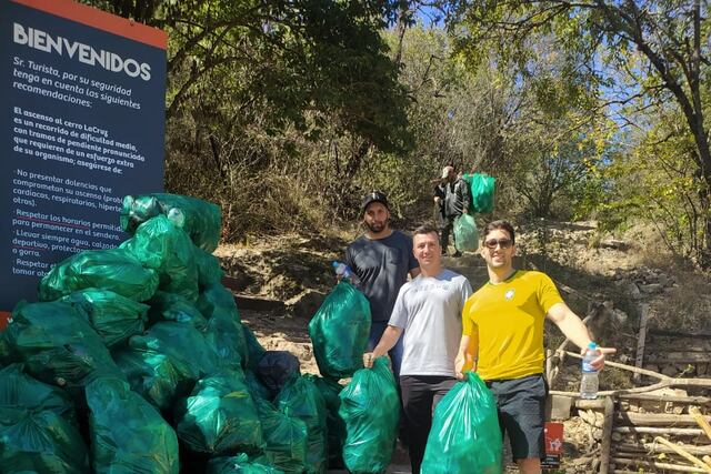 Recolección de residuos en Cerro La Cruz