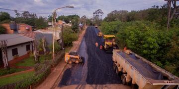 Pavimento Urbano se encuentra realizando obras en Puerto Iguazú.