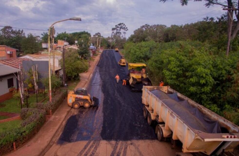 Pavimento Urbano se encuentra realizando obras en Puerto Iguazú