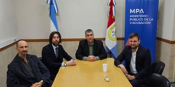 Reunión de Carlos Vottero con integrantes del Colegio de Abogados de Rafaela