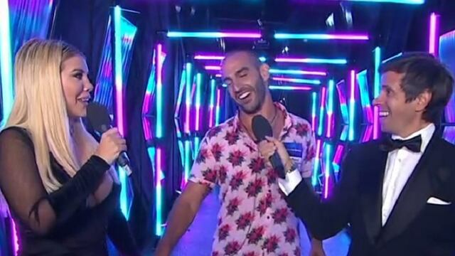 Wanda Nara y Robertito recibieron a Maxi en la puerta de la casa (Captura Telefe)