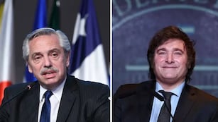 Alberto Fernández y Javier Milei (Archivo).