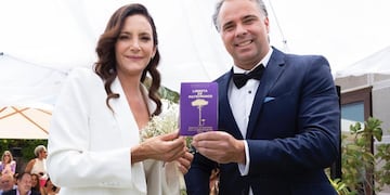 La rosarina y "Feña" dieron el sí a principios de diciembre.