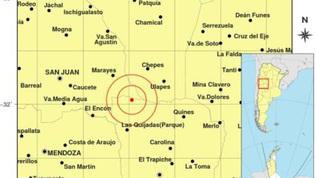 Un fuerte temblor sacudió San Luis y se sintió en varios puntos de la provincia de Córdoba (Inpres).