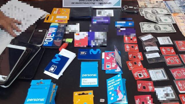 Elementos secuestrados. (Policía de Córdoba)