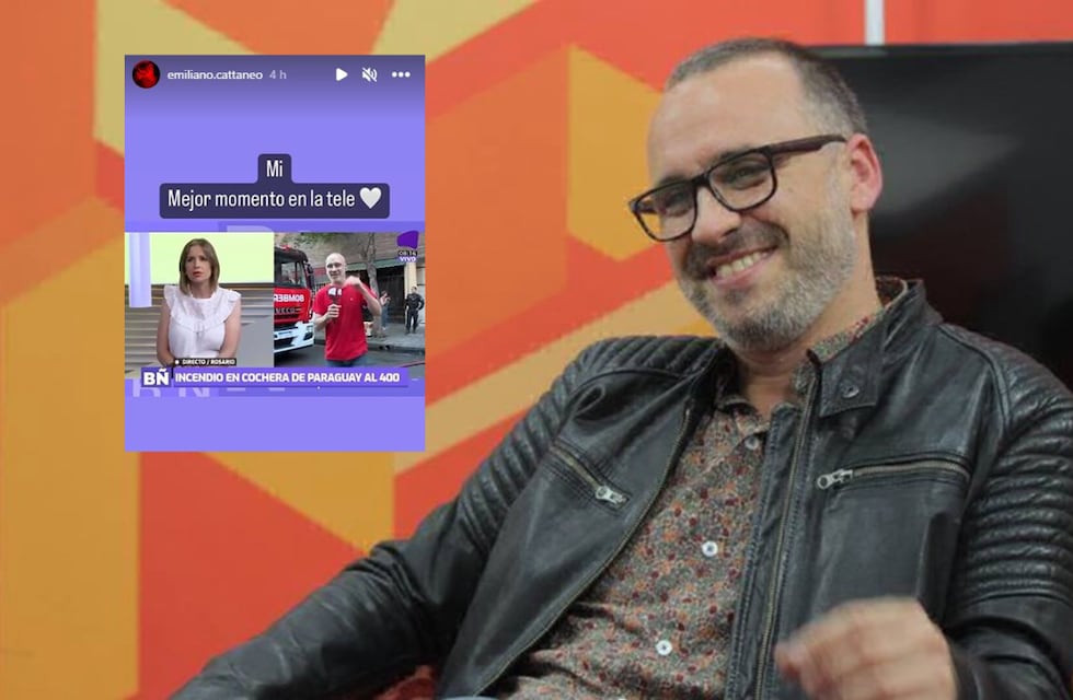 Blooper televisivo viral en Rosario: un periodista estaba cubriendo un incendio y vivió un insólito momento