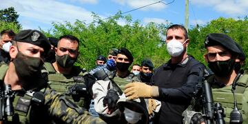 18-03-2021 Buenos Aires - Argentina - Coronavirus - Policiales - Encuentran a Maia en Luján.
Momento en que es detenido Carlos Savanz