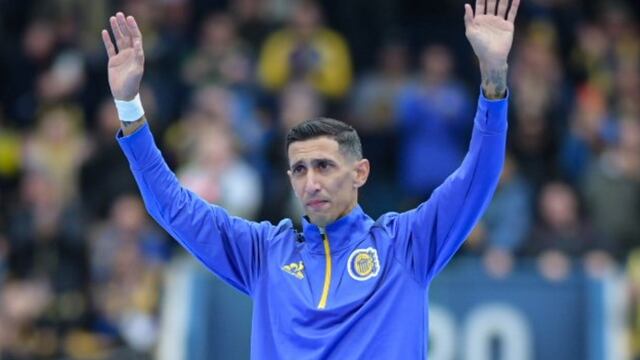 Ángel Di María emocionado en su regreso al Gigante de Arroyito.