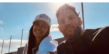 Leo Messi y Antonela Rocuzzo siempre unidos al deporte