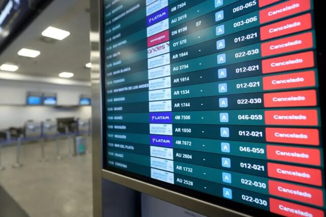 Demoras y cancelaciones de vuelo: hasta qué hora será el “paro parcial” de los Aeronavegantes en Aeroparque y Ezeiza.
